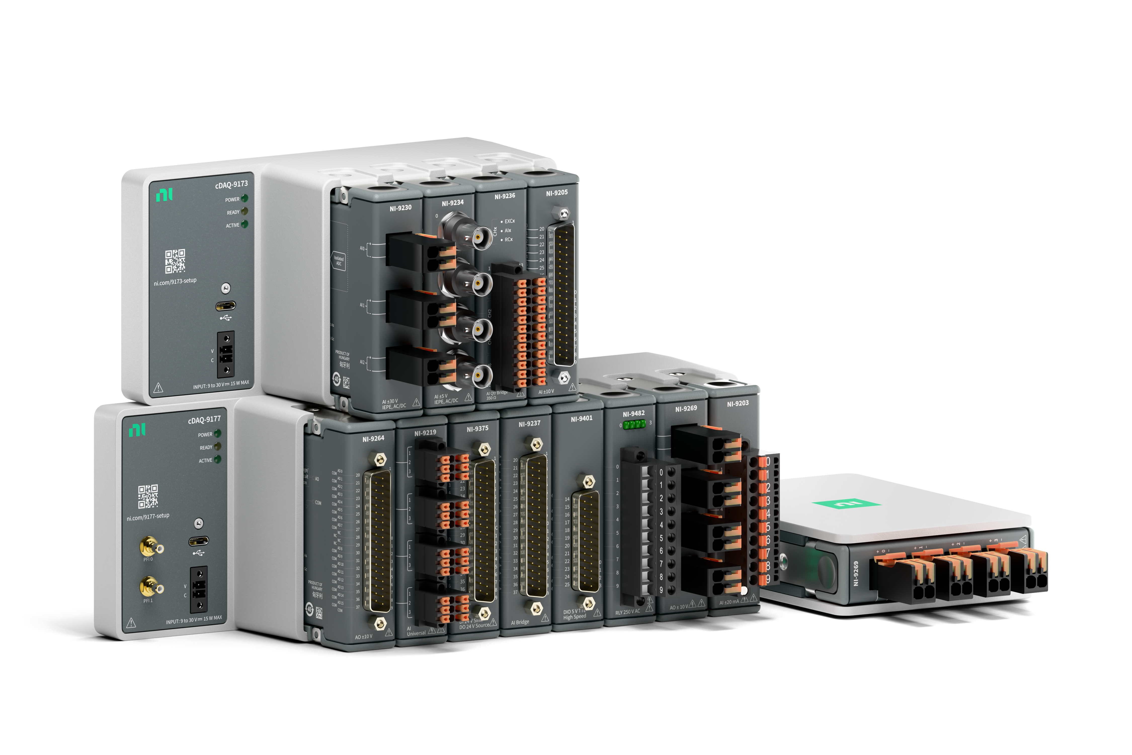 全新USB-C cDAQ 机箱与卡扣式连接器模块